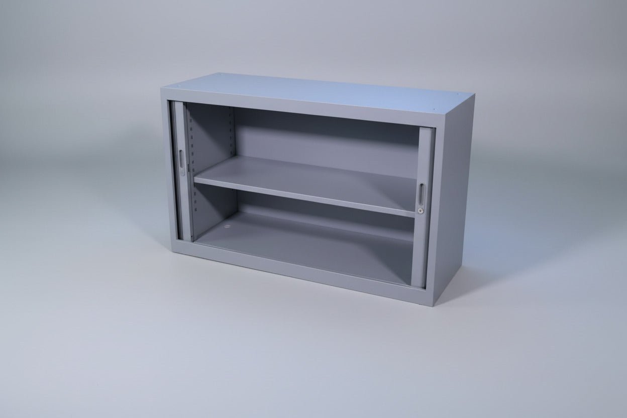 Circulaire Roldeurkast Zilvergrijs | 1 Legbord | 73x120x45 cm | Circufair - Kasten