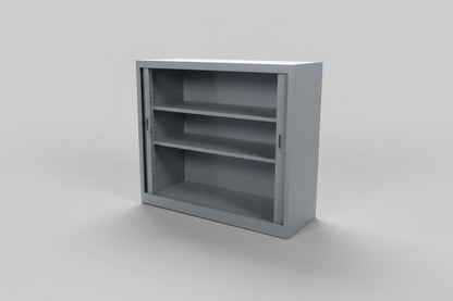 Circulaire Roldeurkast Zilvergrijs Legborden 105x120x45 cm | Circufair - Kasten