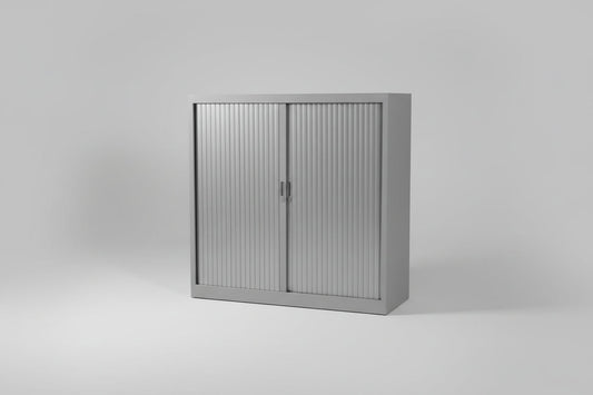 Circulaire Roldeurkast Zilvergrijs | 2 Legborden | 120x120x45 cm | Circufair - Kasten