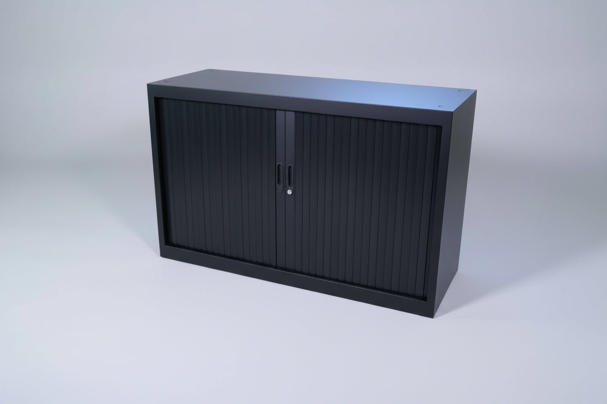 Circulaire Roldeurkast Zwart 1 Legbord 73x120x45 cm | Circufair - Kasten