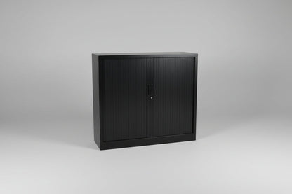 Circulaire Roldeurkast Zwart 2 Legborden 105x120x45 cm | Circufair - Kasten