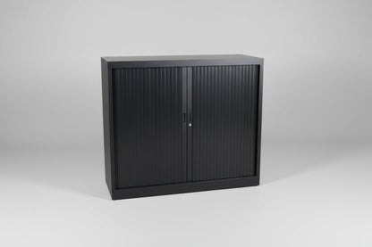 Circulaire Roldeurkast Zwart 2 Legborden 120x120x45 cm | Circufair - Kasten