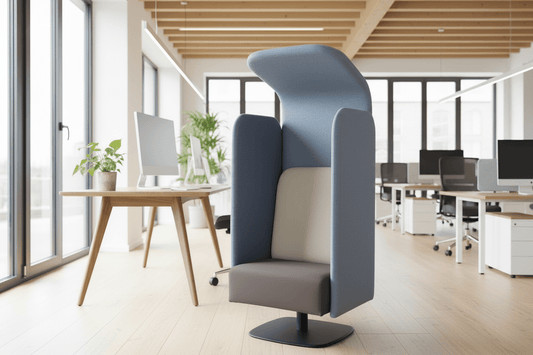 Circulaire Softrend Akoestische Stiltebank Hemel & Draaivoet Lichtblauw Grijs | Circufair - Overig