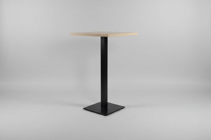 Circulaire Statafel De Valk Okergeel Multiplex Blad Zwart Frame 75x75 cm | Circufair - Kantoormeubelen