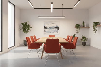 Circulaire Vergaderstoel Deberenn Rood Vilt Verchroomd Frame Armleggers | Circufair - Kantoorstoelen