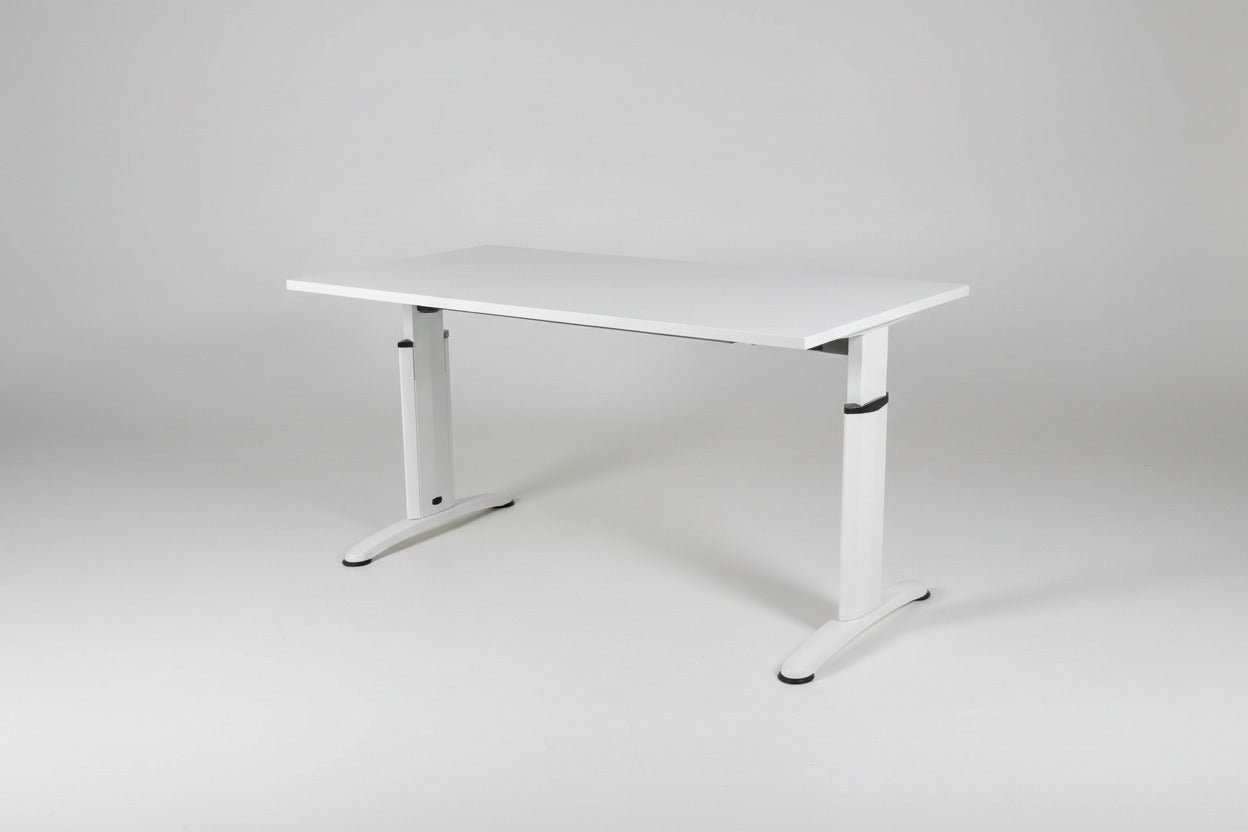 Wit Lensvelt Bureau Handmatig Verstelbaar 160x80 cm | Duurzaam - Kantoormeubelen