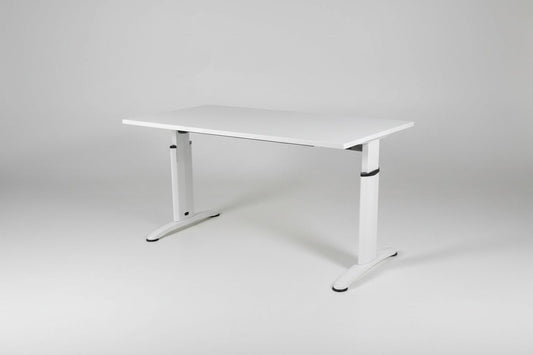 Wit Lensvelt Bureau Handmatig Verstelbaar 160x80 cm | Duurzaam - Kantoormeubelen