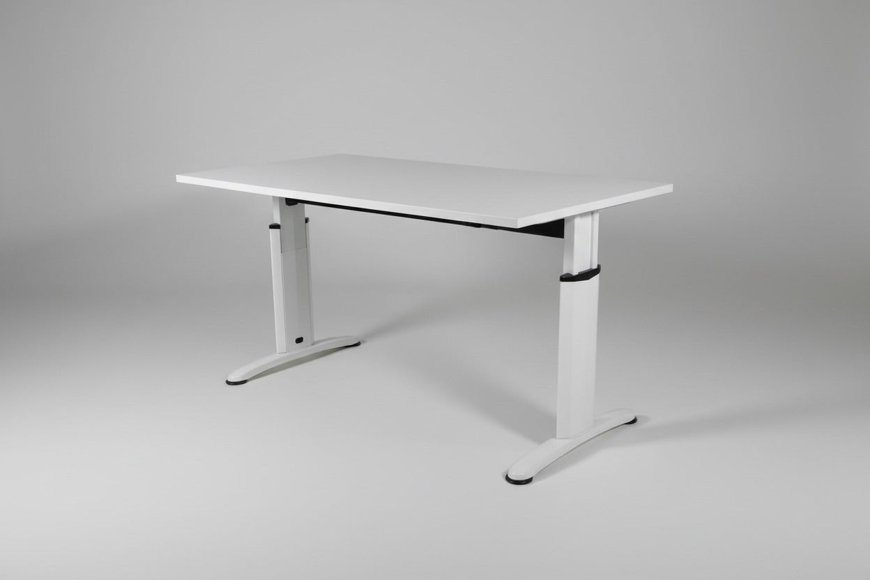 Wit Lensvelt Bureau Handmatig Verstelbaar 160x80 cm | Duurzaam - Kantoormeubelen