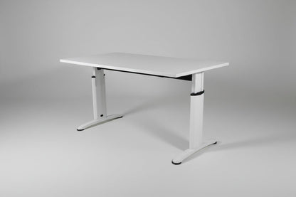 Wit Lensvelt Bureau Handmatig Verstelbaar 160x80 cm | Duurzaam - Kantoormeubelen